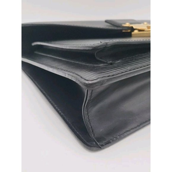 LOUIS VUITTON Epi Monceau M52122 Handbag Shoulder Bag Black leather Strap Keys - Picture 13 of 16